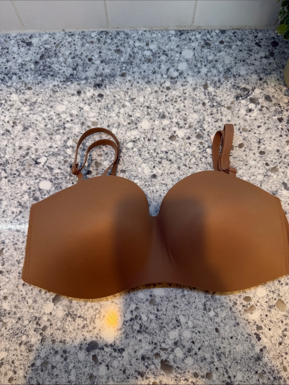 Soma Enbliss Stay Put Strapless Convertible Women’s bra brown size 36C New